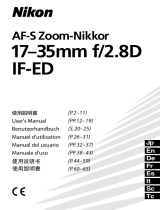 Nikon AF-S Zoom-Nikkor 17-35mm f/2.8D IF-ED Manuel utilisateur