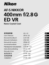 Nikon AF-S NIKKOR 400mm f/2.8G ED VR Manuel utilisateur