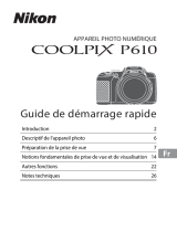 Nikon COOLPIX P610 Guide de démarrage rapide