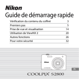Nikon COOLPIX S2800 Guide de démarrage rapide