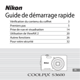Nikon COOLPIX S3600 Guide de démarrage rapide