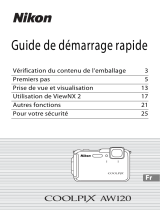 Nikon COOLPIX AW120 Guide de démarrage rapide