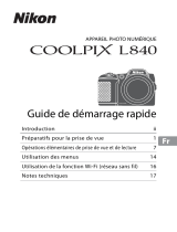 Nikon COOLPIX L840 Guide de démarrage rapide