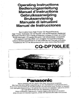 Panasonic cq-dp700l Manuel utilisateur