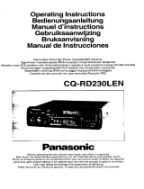 Panasonic cqrd 230 Manuel utilisateur