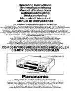 Panasonic CQRD520 Le manuel du propriétaire
