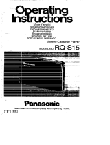 Panasonic RQS15 Mode d'emploi
