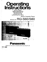 Panasonic RQS60 Manuel utilisateur