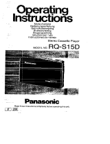 Panasonic RQS15D Mode d'emploi