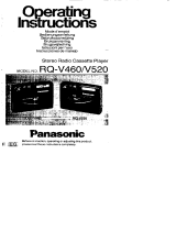 Panasonic RQV460 Mode d'emploi
