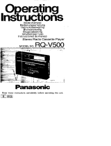 Panasonic RQV500 Mode d'emploi