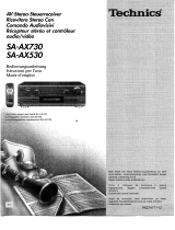 Panasonic SAAX530 Le manuel du propriétaire