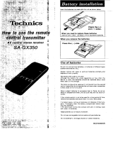 Panasonic SAGX350 Le manuel du propriétaire