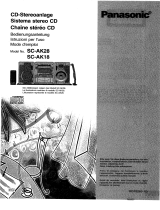 Panasonic SCAK18 Le manuel du propriétaire