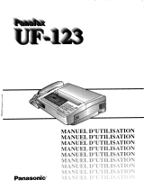Panasonic UF-123 Le manuel du propriétaire