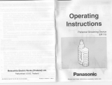 Panasonic ER115 Le manuel du propriétaire