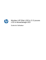 HP Elite L2201x 21.5-inch LED Backlit LCD Monitor Mode d'emploi