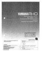 Yamaha R-10 Le manuel du propriétaire