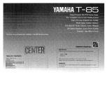 Yamaha T-85 Le manuel du propriétaire