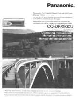 Panasonic Car Video System CQDRX900U Manuel utilisateur