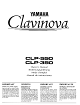 Yamaha Electronic Keyboard CLP-350 Manuel utilisateur