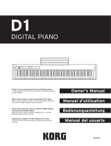 Korg D1 - Digital Piano Le manuel du propriétaire