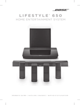 Bose Lifestyle 650 home entertainment system Le manuel du propriétaire