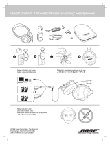 Bose QuietComfort® 3 Acoustic Noise Cancelling® headphones Guide d'installation rapide