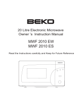 Beko MWF 2010 ES Le manuel du propriétaire