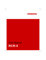 Sangean RCR-5 Le manuel du propriétaire