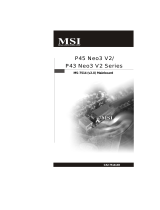 MSI P45 NEO3 V2 Le manuel du propriétaire