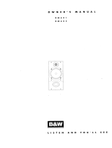 B&W DM 601 Le manuel du propriétaire