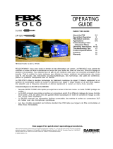 SABINE FBX SOLO SL-820 Le manuel du propriétaire