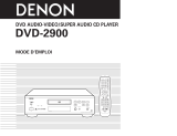 Denon DVD-2900 Le manuel du propriétaire