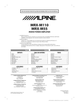 Alpine MRX-M110 Le manuel du propriétaire