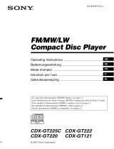 Sony CDX-GT222 Le manuel du propriétaire