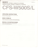 Sony CFS-W500S Le manuel du propriétaire