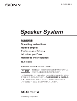 Sony SS-SP50FW Le manuel du propriétaire