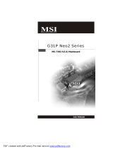 MSI G31P NEO2 Le manuel du propriétaire
