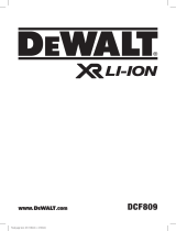 DeWalt DCF809 Le manuel du propriétaire