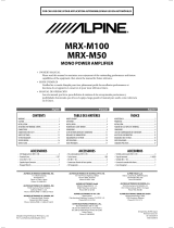 Alpine MRX-M100 Le manuel du propriétaire