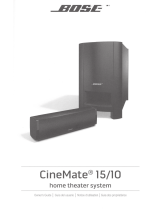 Bose Cinemate 10 Le manuel du propriétaire