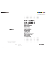 Casio HR-200TEC Manuel utilisateur
