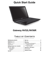 Gateway NV52L Guide de démarrage rapide