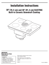KitchenAid KECD806RBL - Pure 30 Inch Smoothtop Electric Cooktop Installation Instructions Manual
