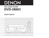 Denon DVD-2800MKII Le manuel du propriétaire