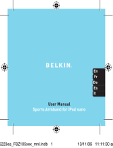 Belkin SPORTS ARMBAND POUR IPOD NANO 2G #F8Z105EA Le manuel du propriétaire