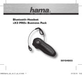 Hama BLUETOOTH-HEADSET X3 PRO BUSINESS PACK Le manuel du propriétaire