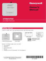Honeywell Low-voltage Thermostat CT30/CT33 Manuel utilisateur