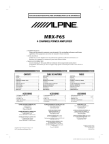 Alpine MRX-F65 68-21057Z18-A Manuel utilisateur